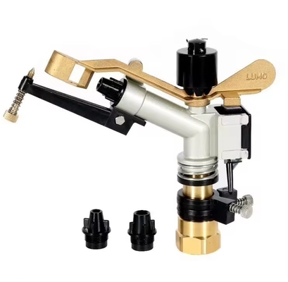 1'' อลูมิเนียม Sprinkler ปืน Sprinkler พกพา ระบบชลประทาน 1.2-6.1m3/h